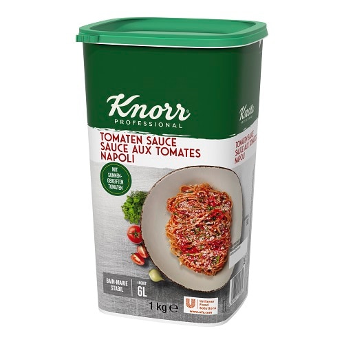 크노르 토마토 나폴리 소스 믹스 1kg - 크노르 토마토 나폴리 소스는 신선한 토마토와 이탈리안 허브가 후레이크 형태로 구현되어, 일정한 식감과 풍미가 살아있는 정통 토마토 소스를 간편하게 만들 수 있습니다.